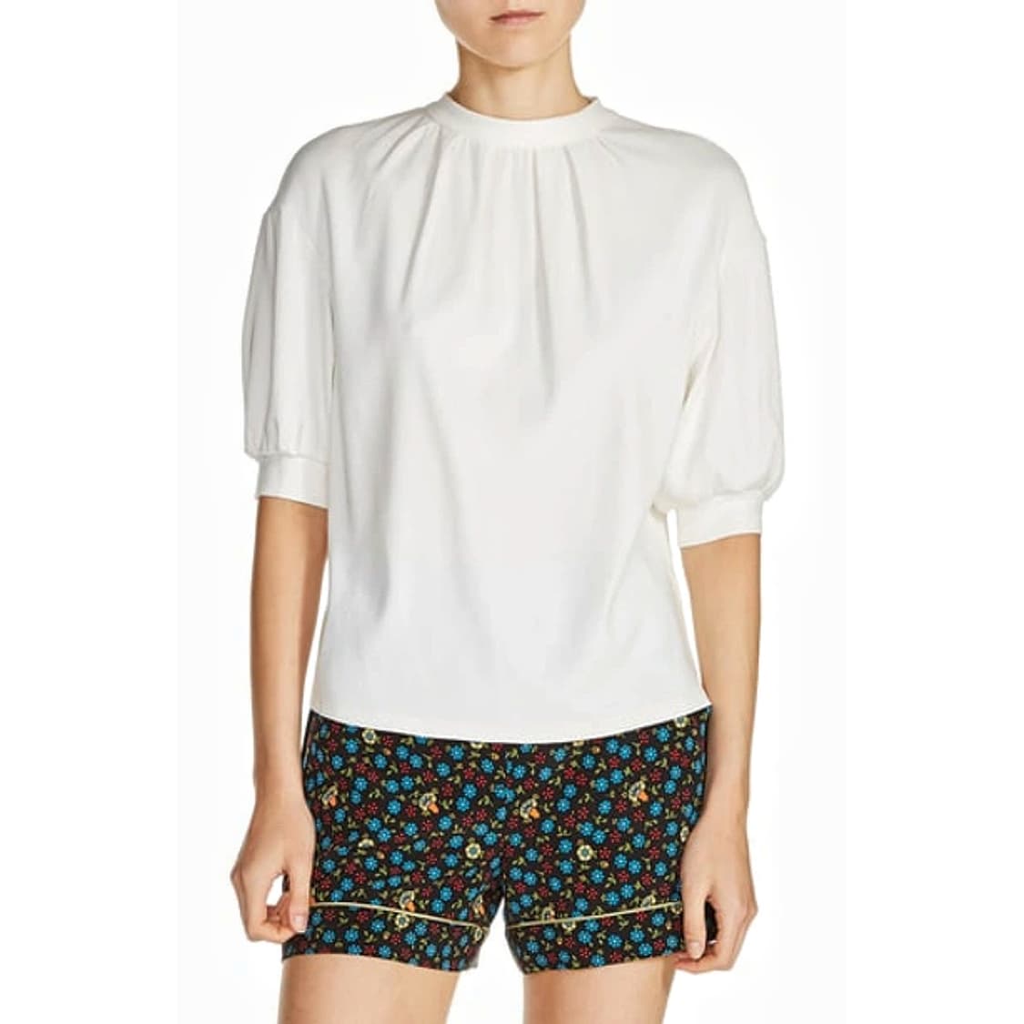 마쥬 maje 플리츠 넥 티블라우스 상품이미지2