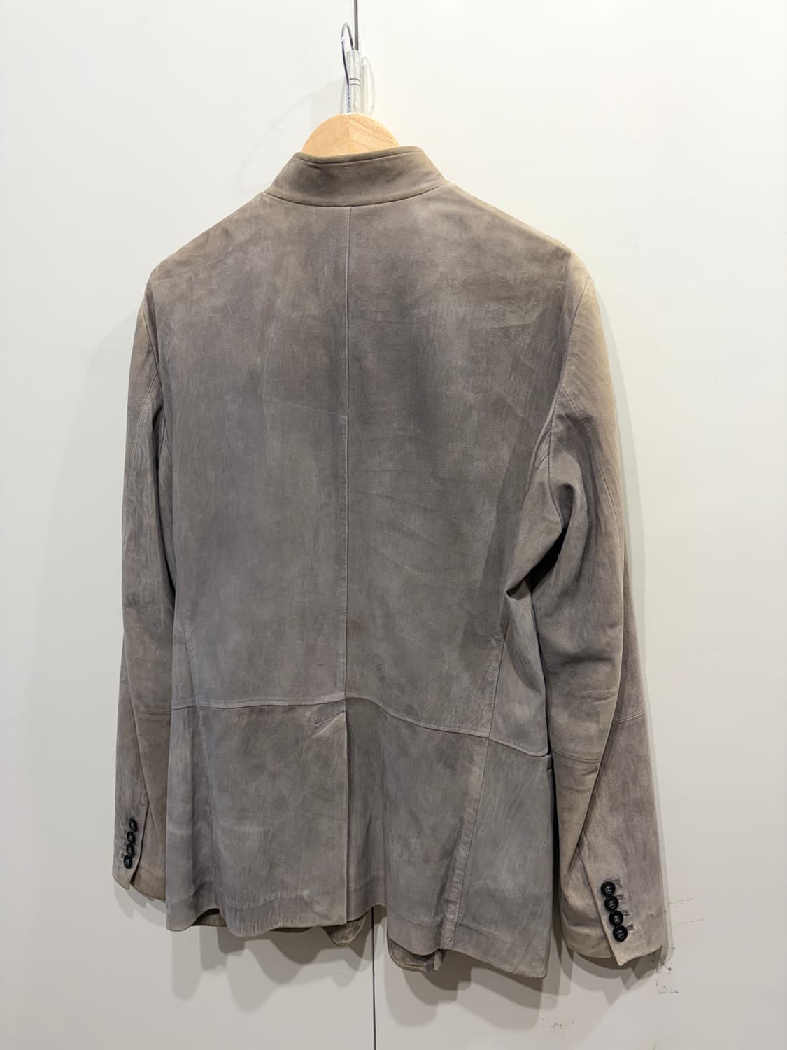 아르마니 꼴레지오니 램스킨 레더 카 코트 상품이미지4