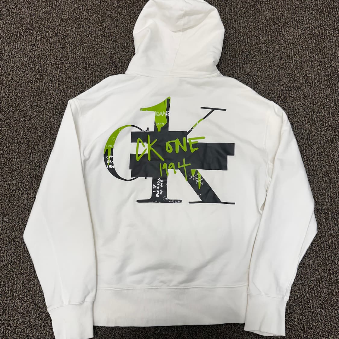 캘빈클라인 CK 로고 후드티 화이트 XL 상품이미지5