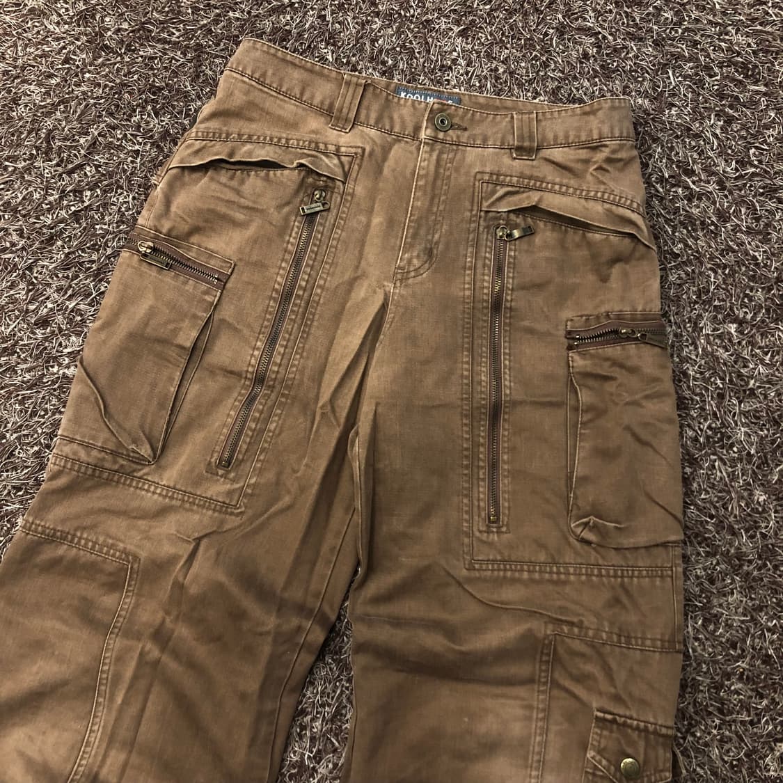 KOOLHAAS 빈티지 브라운 멀티 포켓 카고 팬츠 상품이미지4
