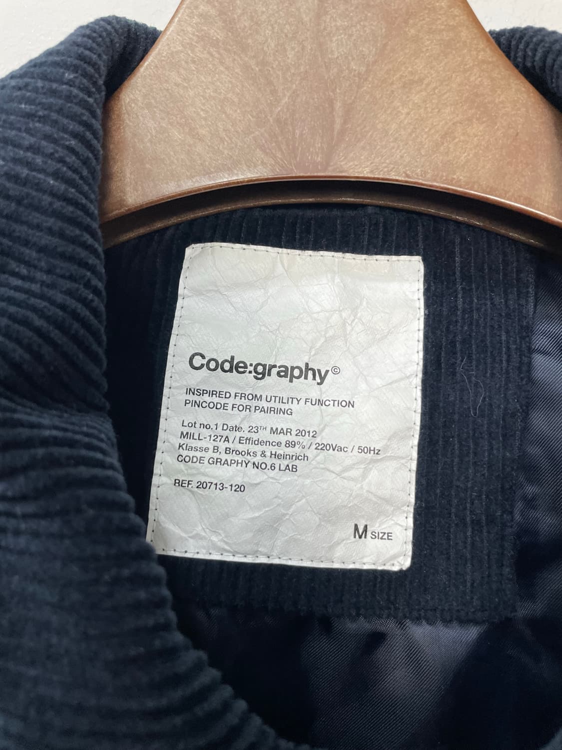 코드그라피 코듀로이 잉크 심볼 바시티 자켓 H1275 상품이미지5