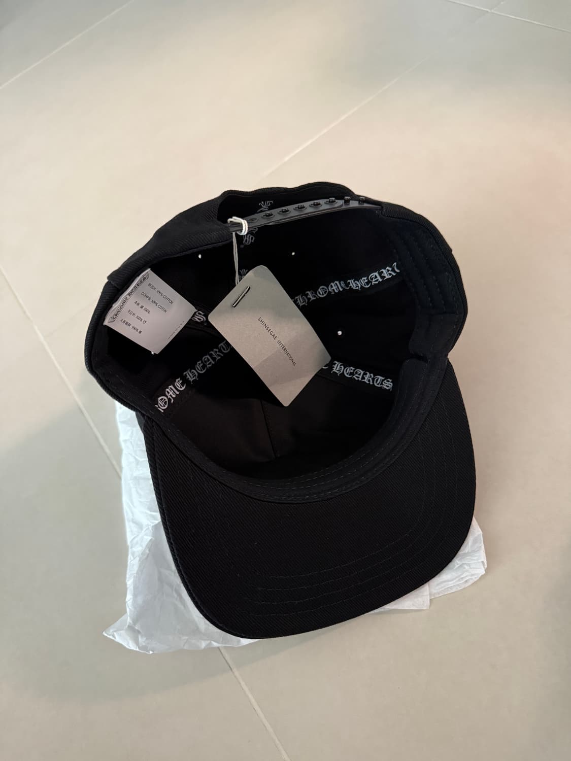 [OS] 크롬하츠 크로스 베이스볼 캡 모자 블랙 상품이미지3