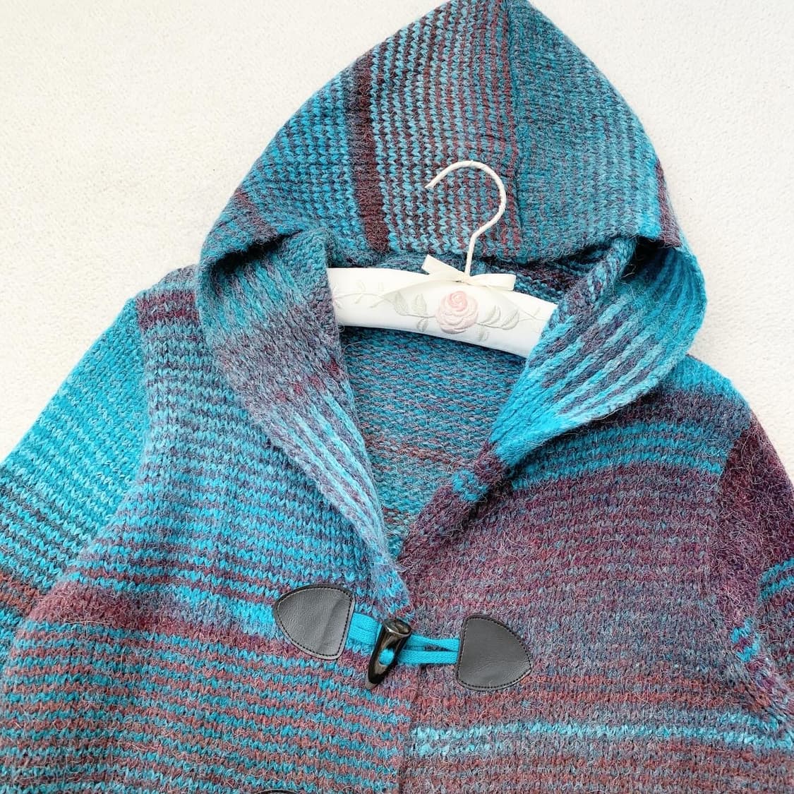 미사 임수정깔 블루x보라 떡볶이 후드 가디건 상품이미지2