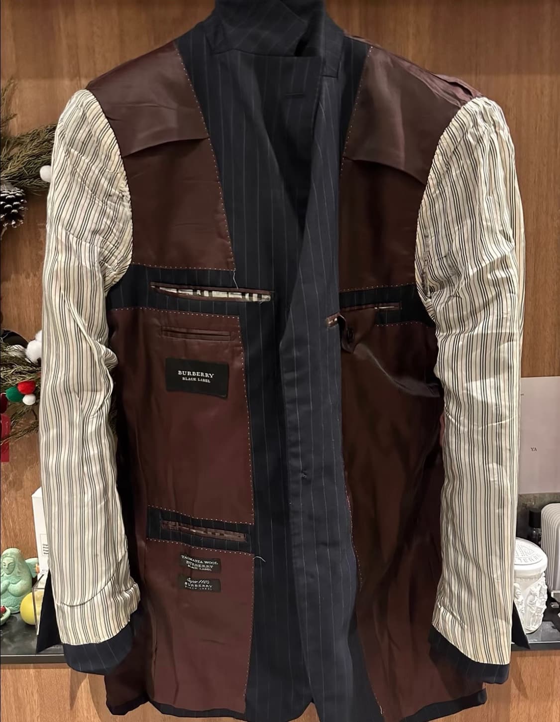 Burberry  양모 스트라이프 싱글 블레이저 자켓 상품이미지3