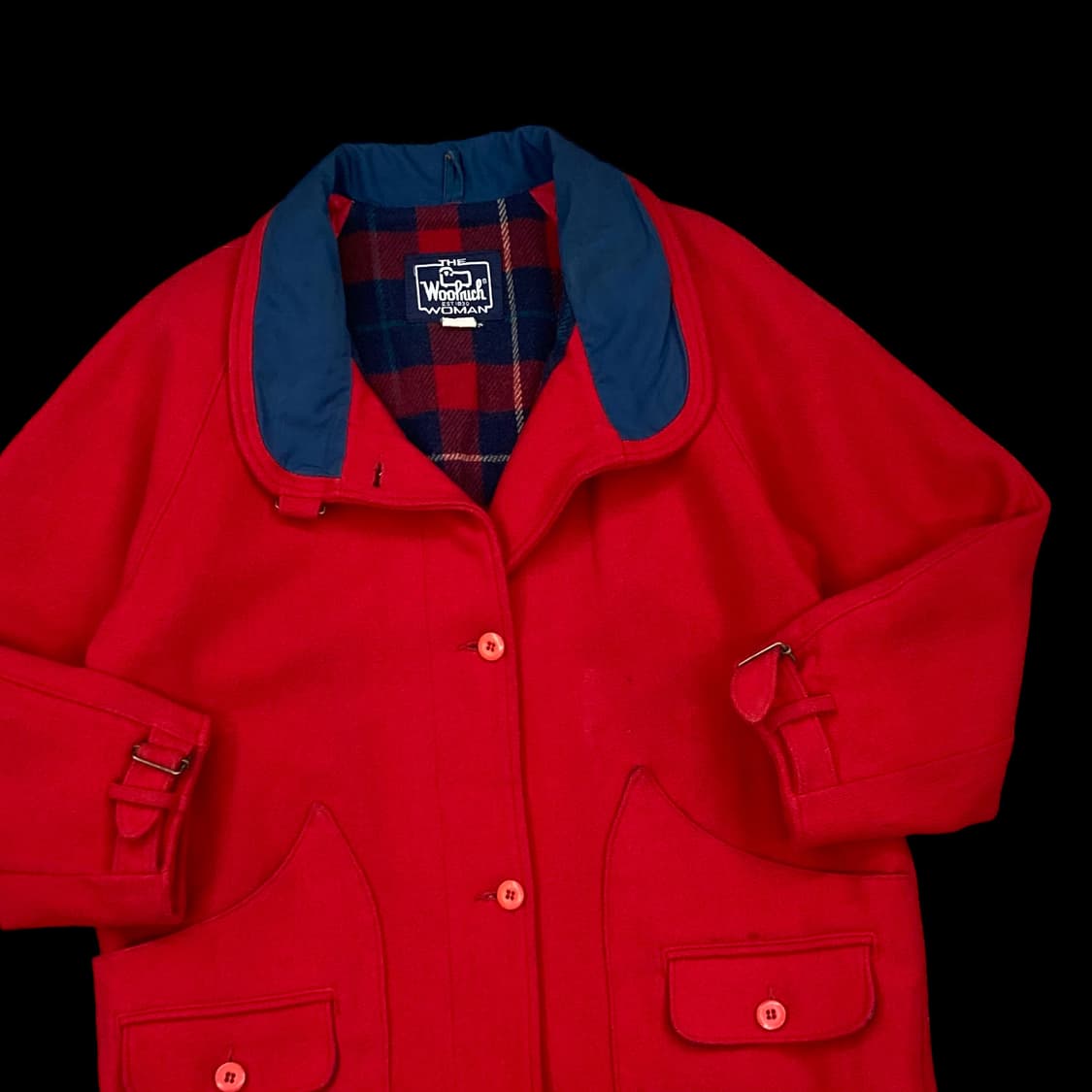 울리치 헤비울 레드 숄카라 코트 상품이미지4