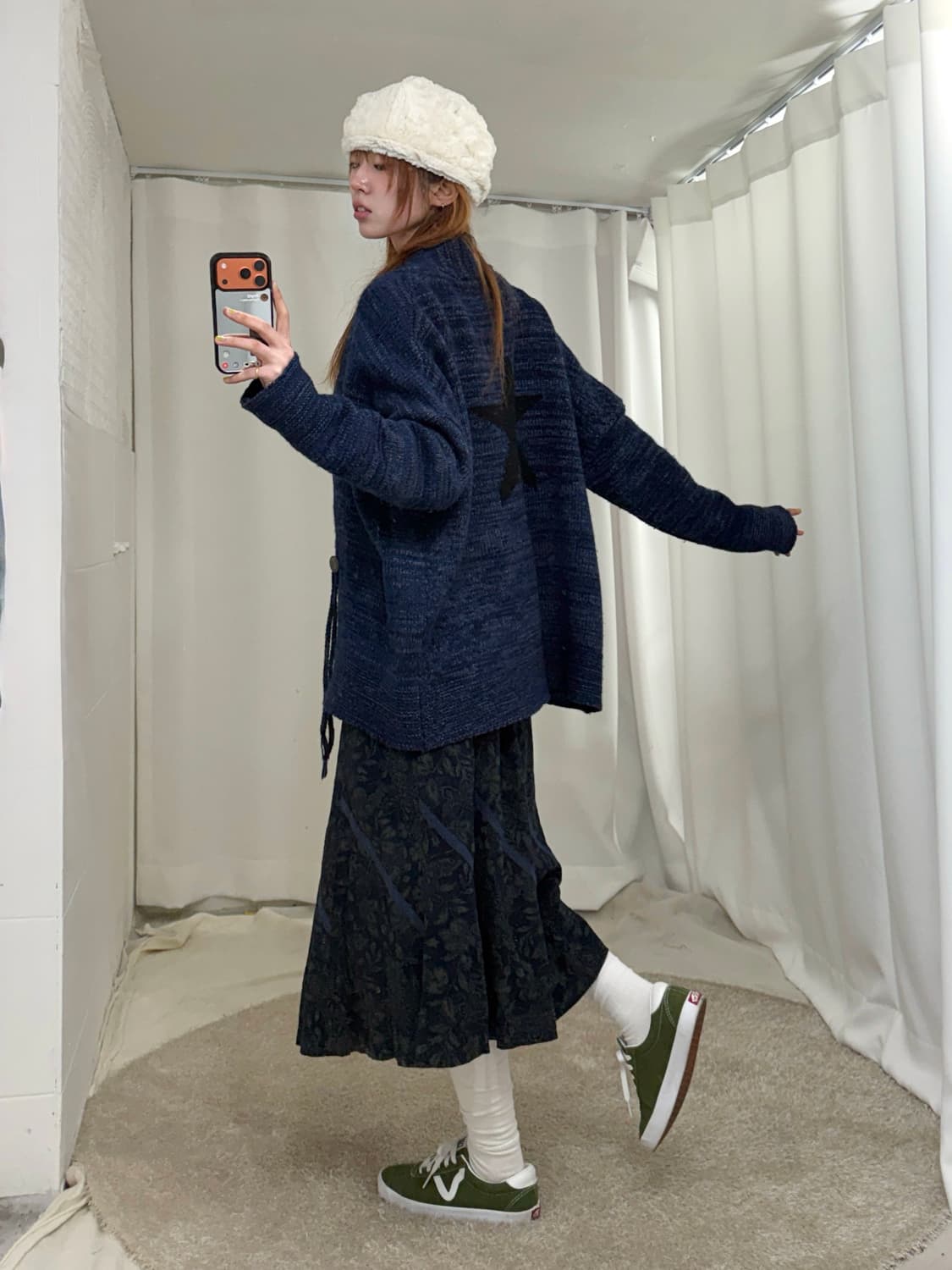 니코앤드 네이비 니트 가디건 데일리 그런지 코디 세트 상품이미지3