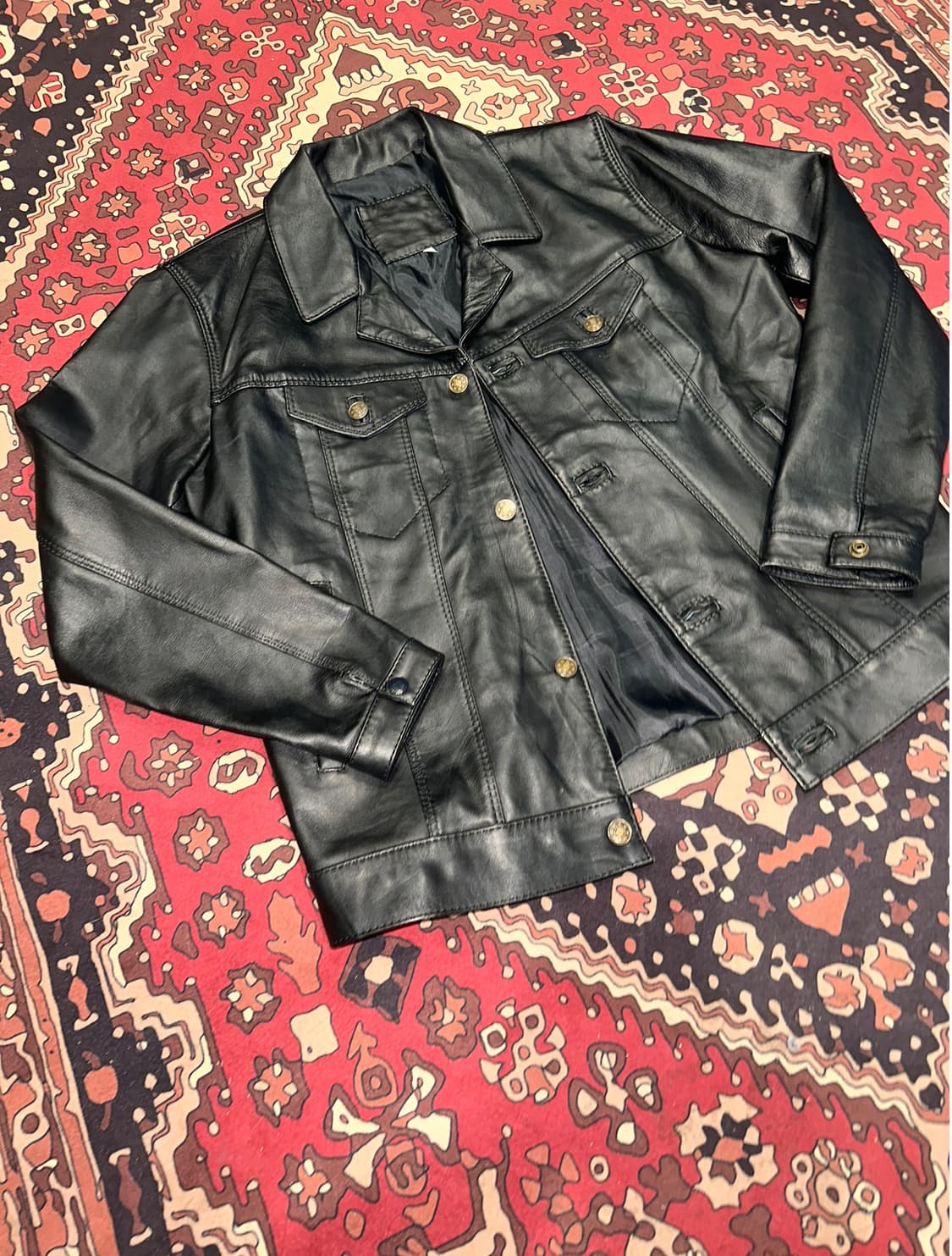 ( L ) 가죽자켓 레더자켓 가죽셔츠 가죽남방 아메카지 워크웨어 상품이미지5