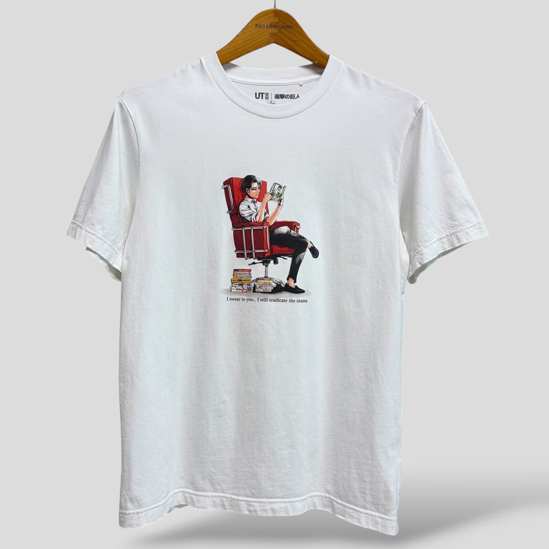 (M)유니클로 진격의 거인 반팔티셔츠 상품이미지1