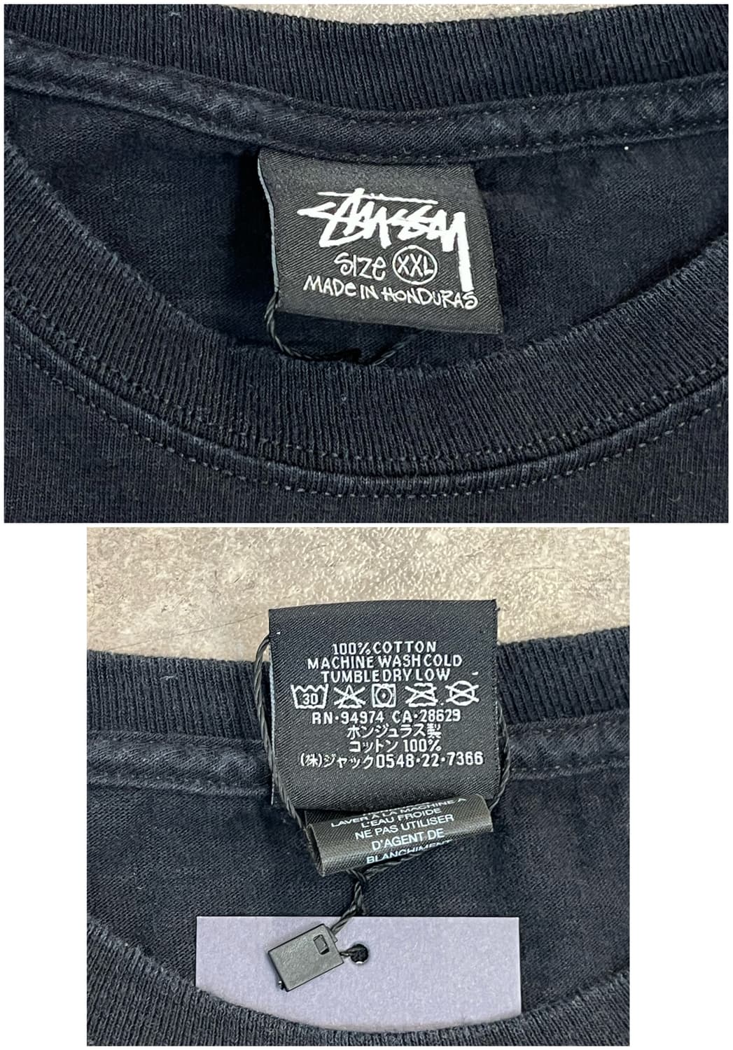 스투시 윙스팬 반팔티 블랙 2XL #csz3819 상품이미지3