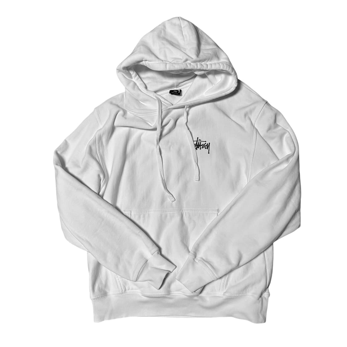 스투시 베이직 후드 화이트 L 상품이미지3
