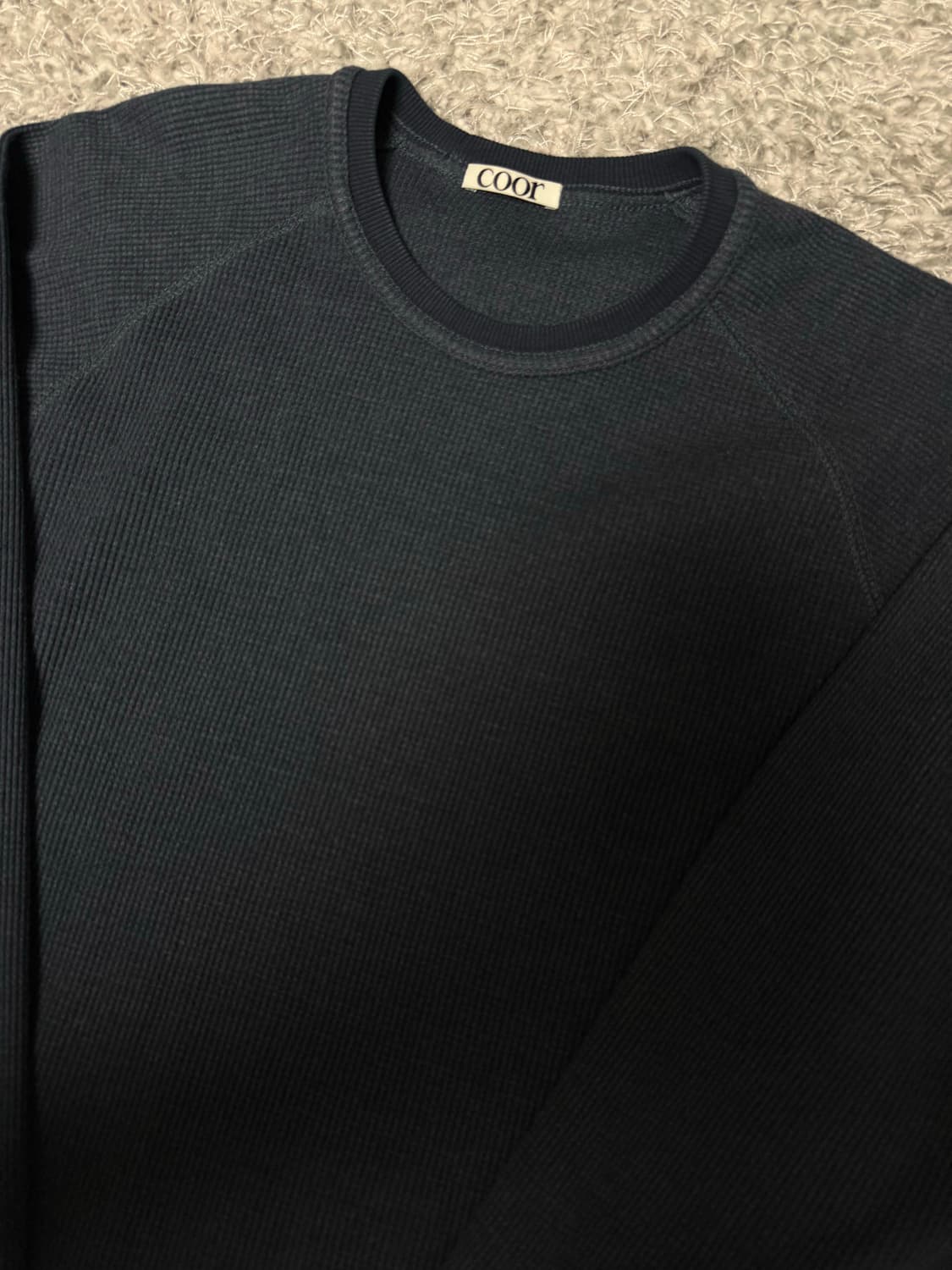 쿠어 가먼트 다잉 와플 레글런 롱 슬리브 티셔츠 상품이미지4