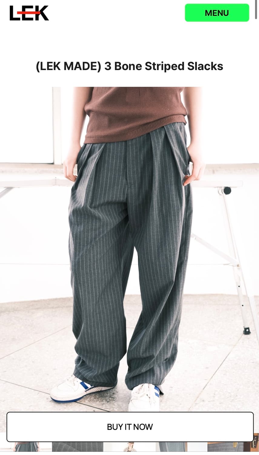 리키 슬랙스 그레이 L 새상품 상품이미지1