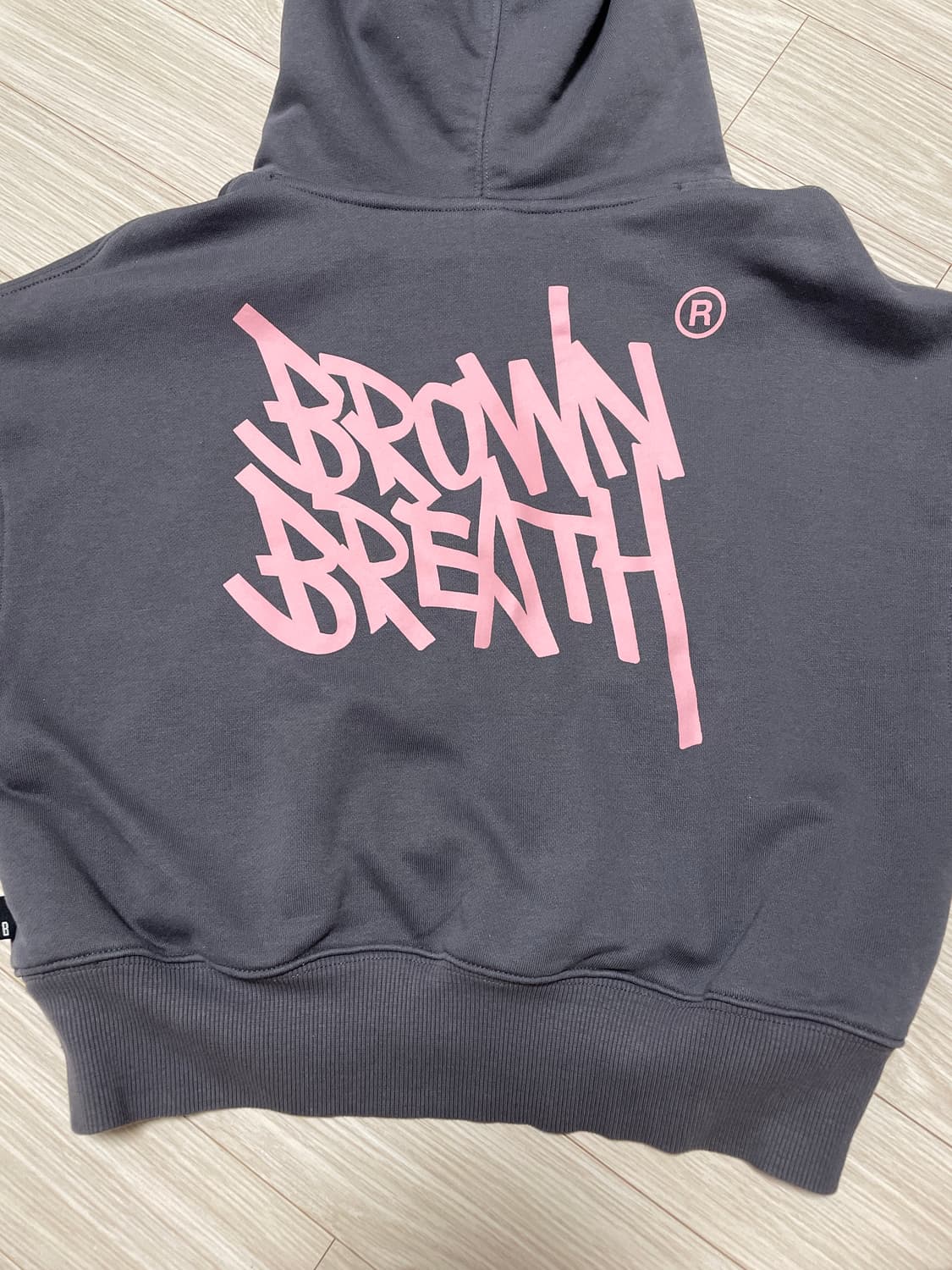 브라운브레스 크롭 후드티 차콜 FREE 상품이미지2