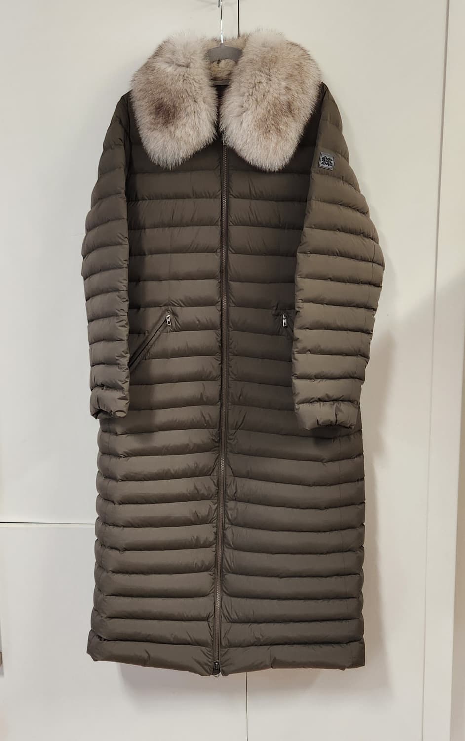 코오롱스포츠 스트레치 퍼 긴기장 구스패딩 105 상품이미지2