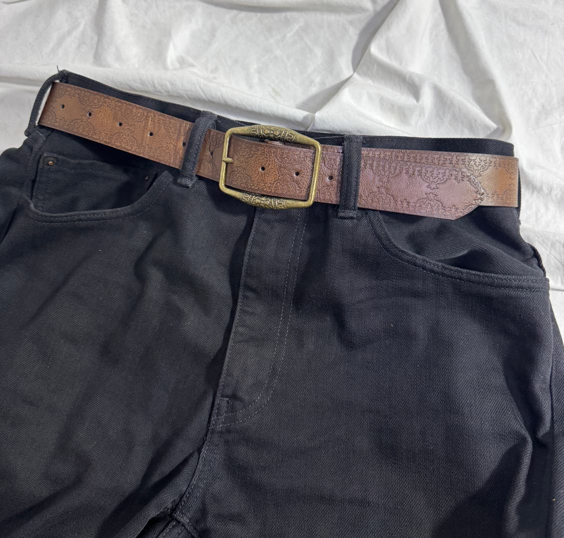 빈티지 오리엔탈 레더 벨트 상품이미지1