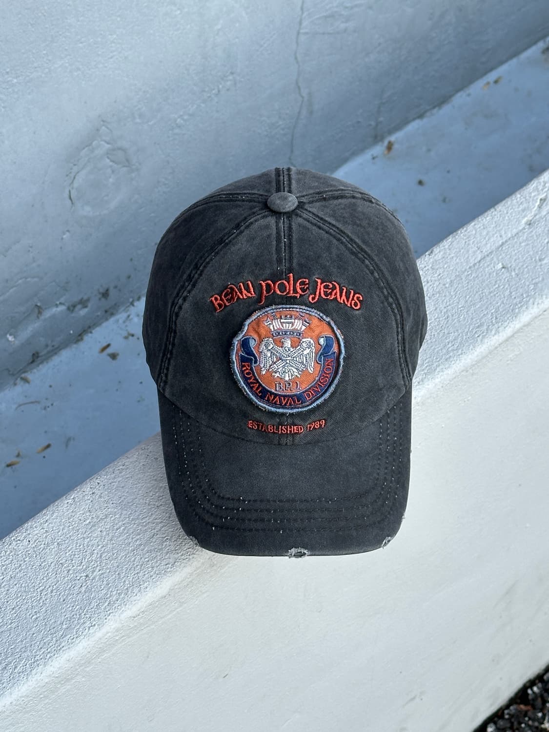 [M-L] 빈폴진스 패치 블랙데님 볼캡 모자 상품이미지1