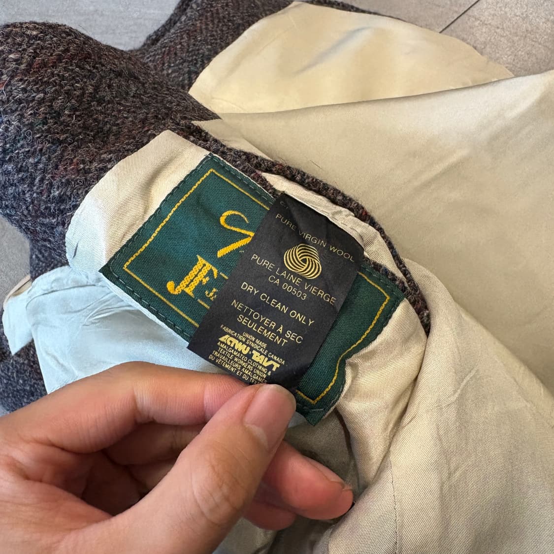 빈티지 해리스트위드 울 자켓 상품이미지9