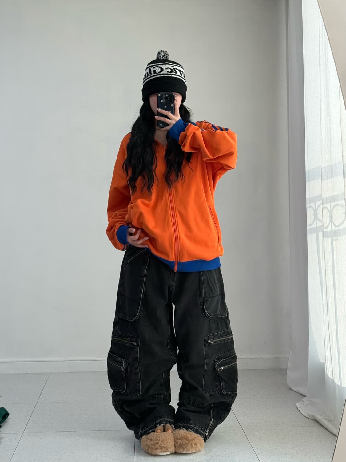 빅유니온 흑청 멀티포켓 카고팬츠 상품이미지5