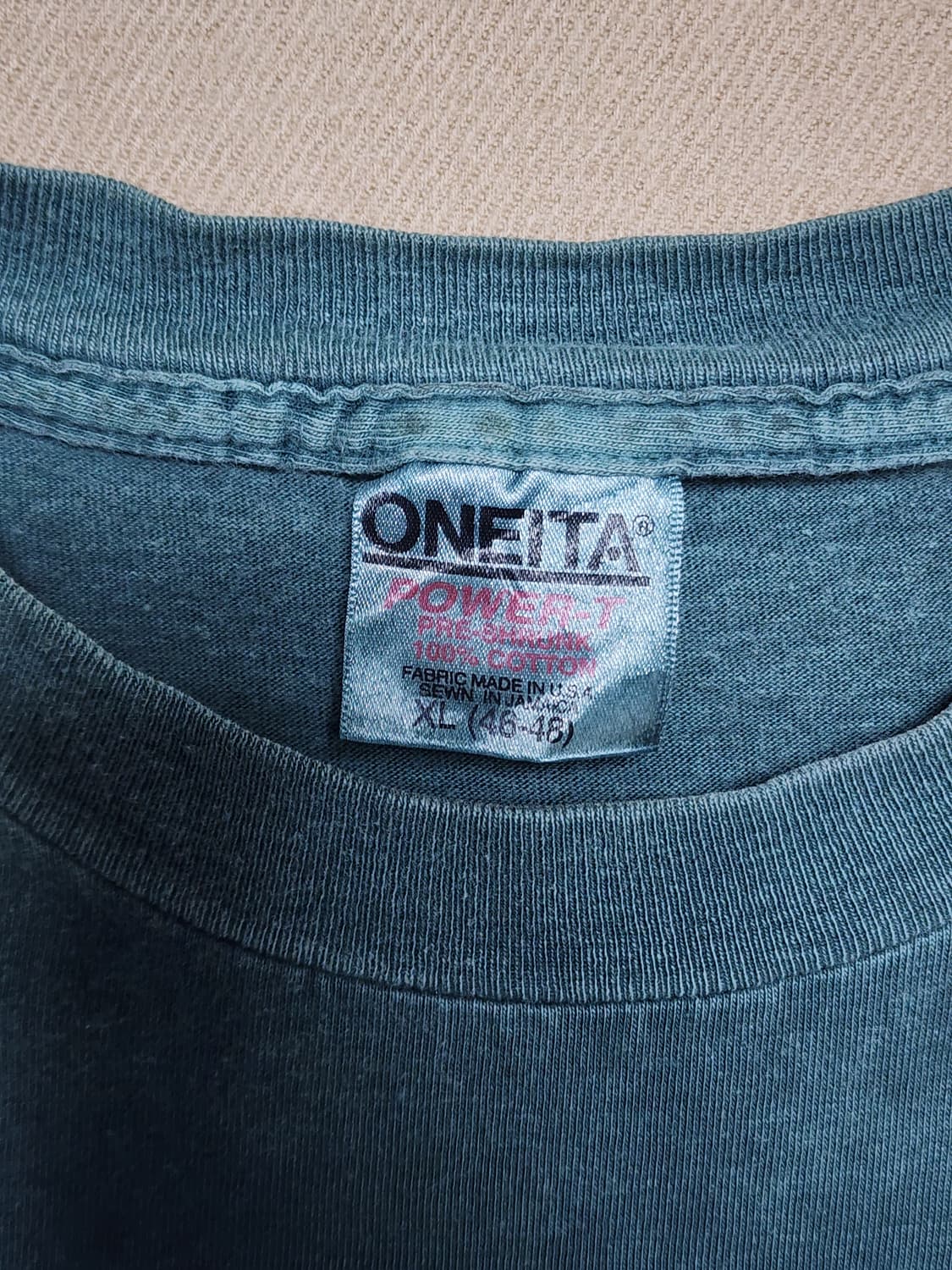 90s ONEITA POWER-T BLUE FIN BAY 빈티지 티셔츠 상품이미지3