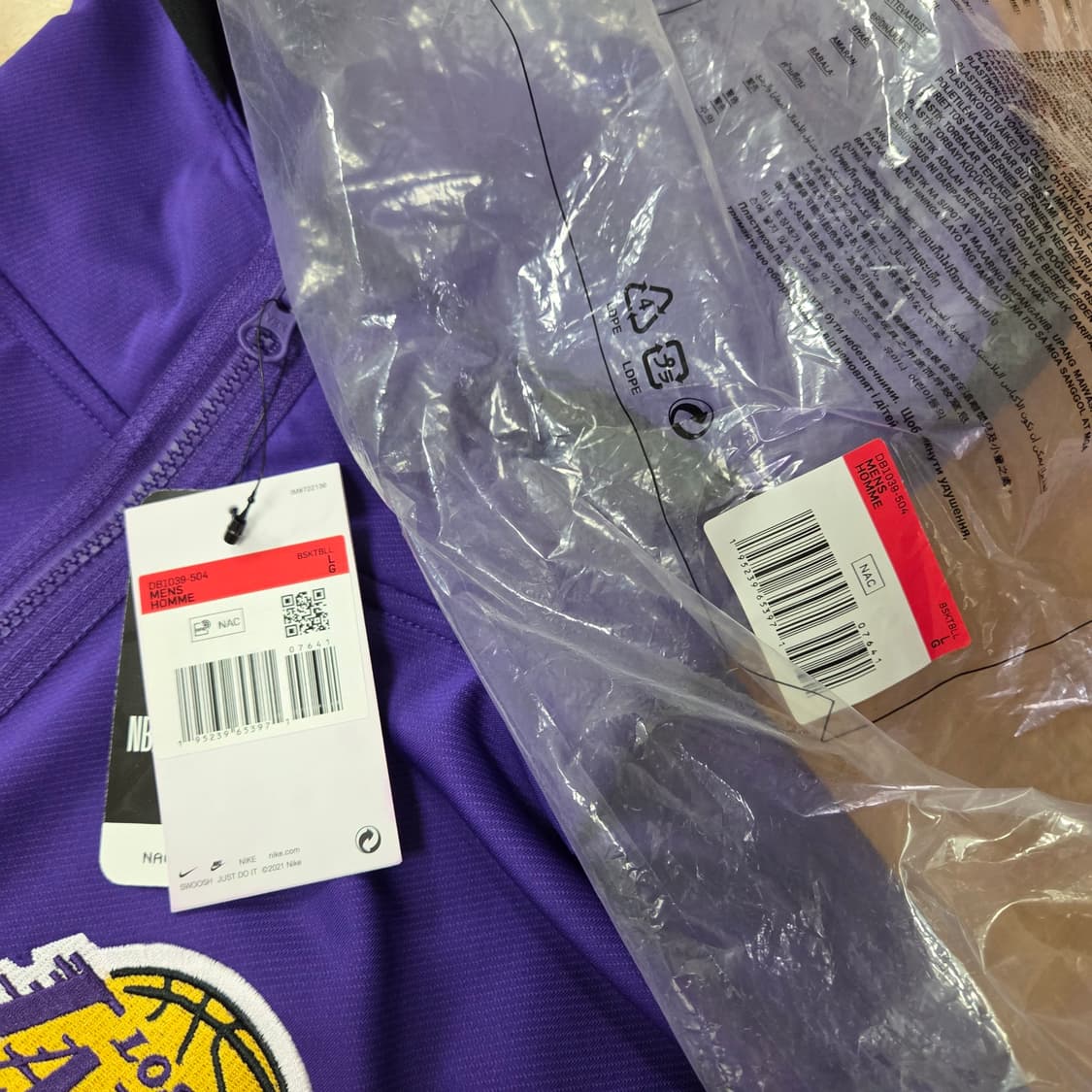 L 나이키 LA레이커스 집업 NBA 상품이미지6