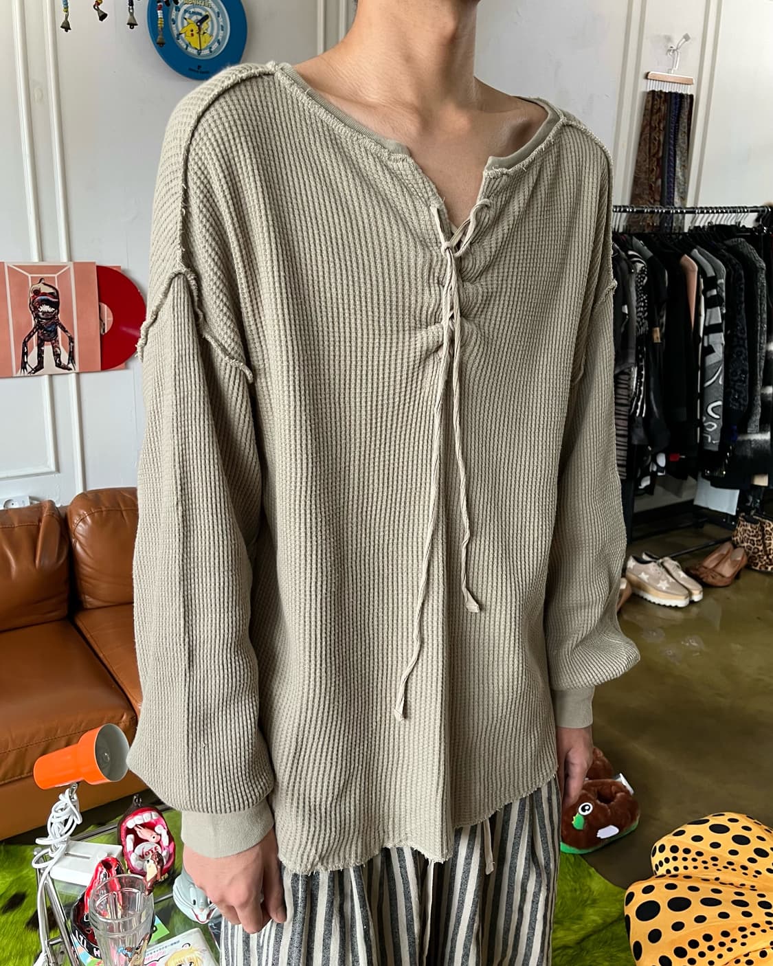 Chico Japanese Lace-up Waffle Knit 상품이미지2
