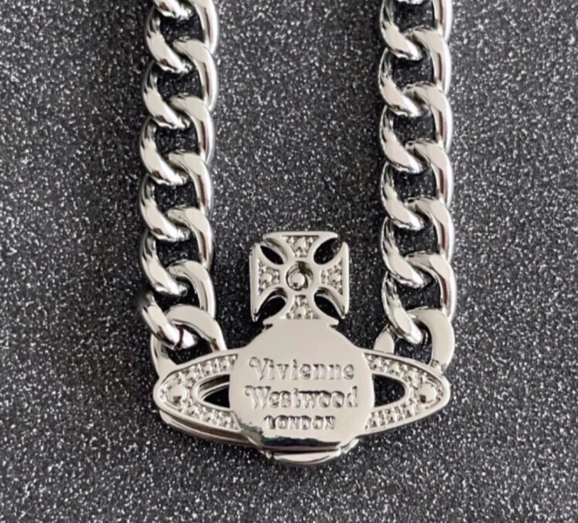 비비안웨스트우드 아카이브 크리스탈 큐빅 orb 초커체인 목걸이 상품이미지8