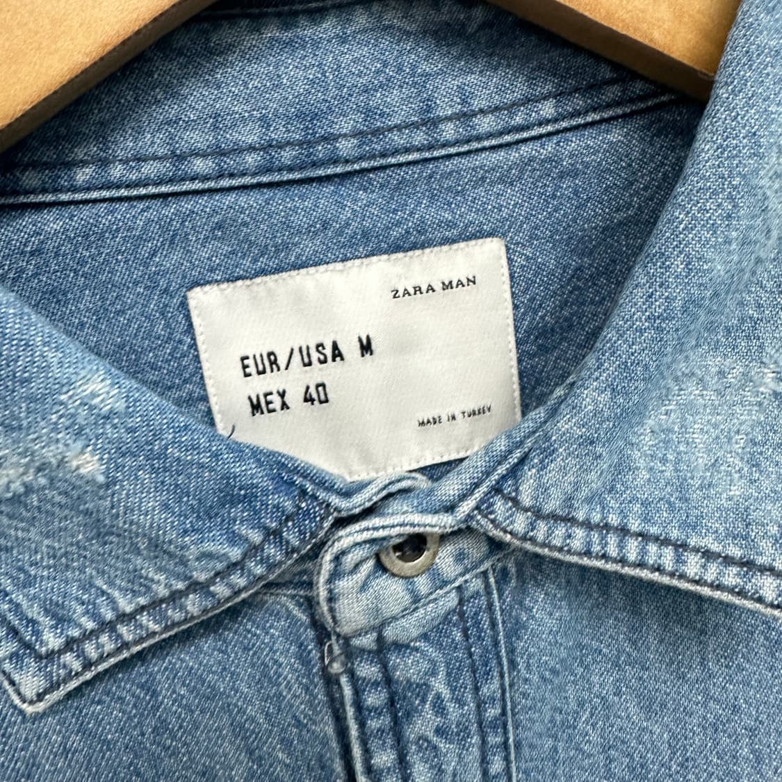 자라 워시드 데미지 셔츠 새상품 상품이미지5