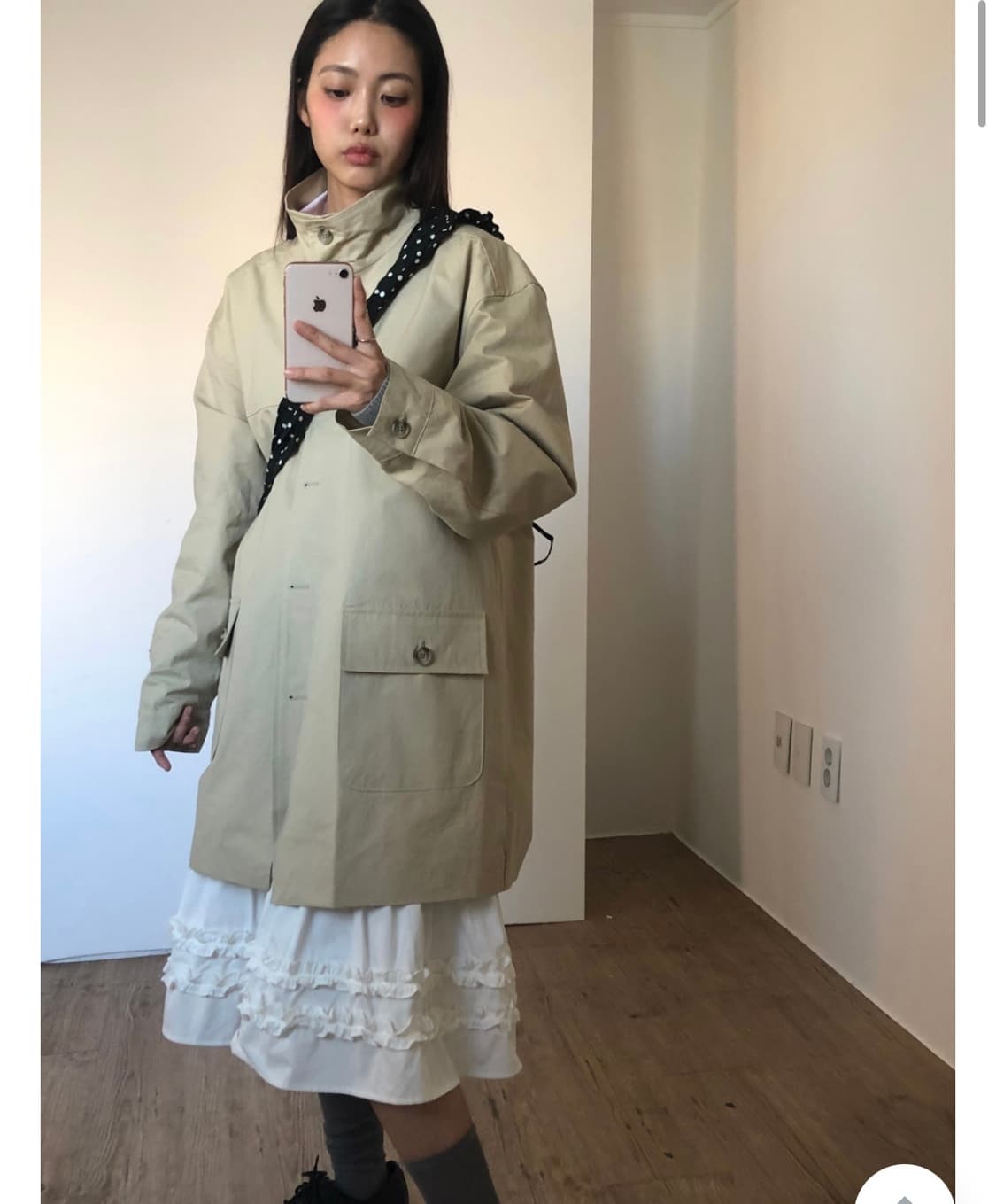 샵더기 유틸리티 하프코트 베이지 상품이미지2