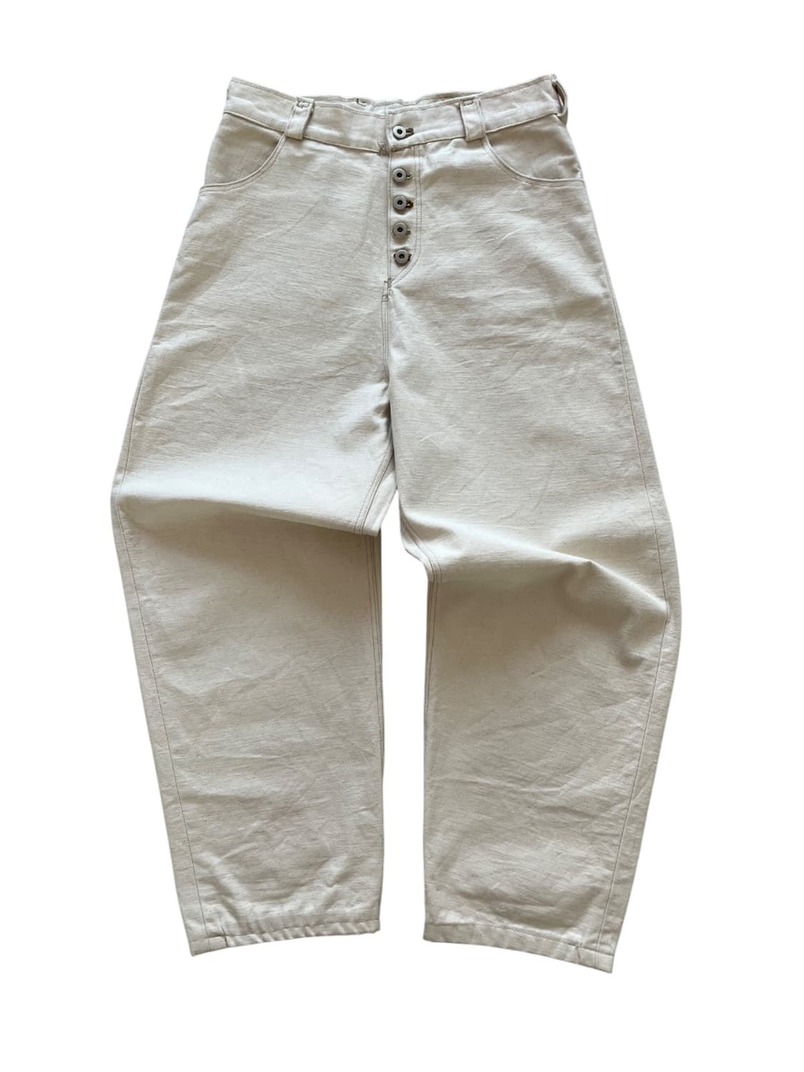 ethnic butten fly baggy selvedge denim 상품이미지1