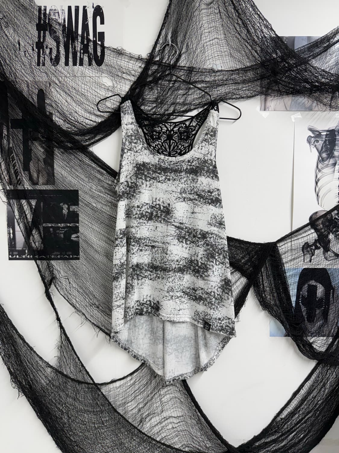 Grunge lace detailed sleeveless 상품이미지3