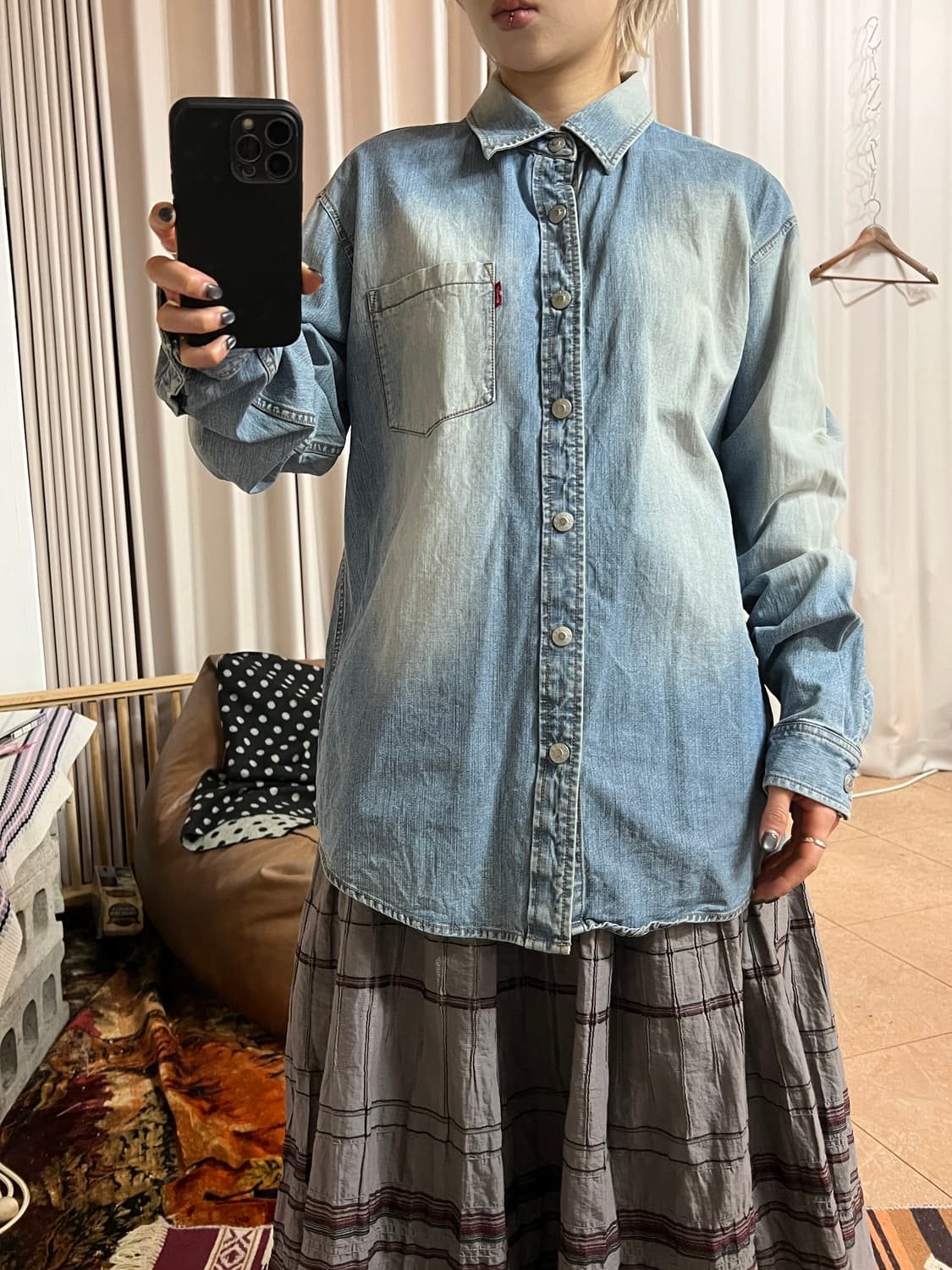 리바이스 워시드 데님 셔츠 상품이미지1