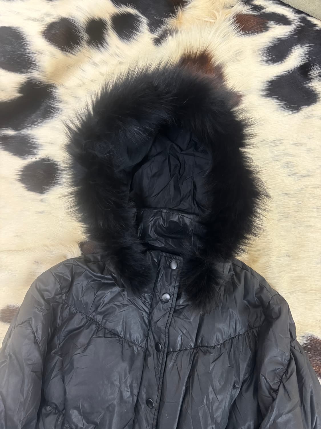 Black Fur Hoodie Black Padding 상품이미지8