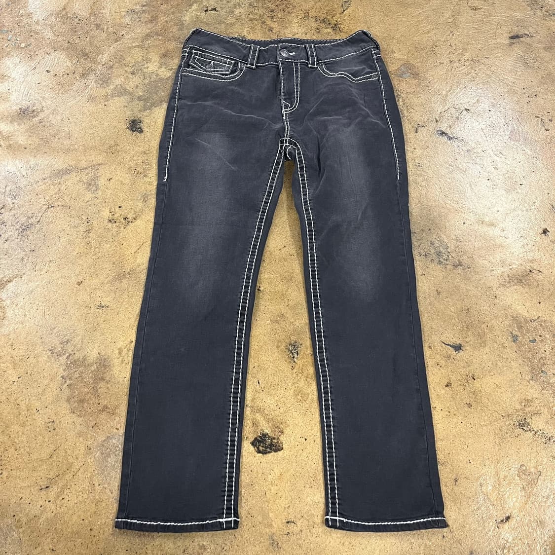 [정품/32] 트루릴리젼 블랙 워싱 데님 바지 b14 상품이미지2