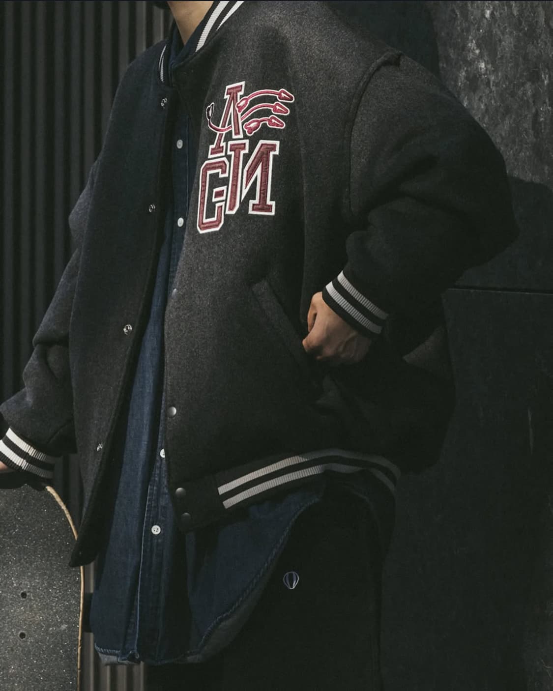 앵글런 바시티자켓 상품이미지1