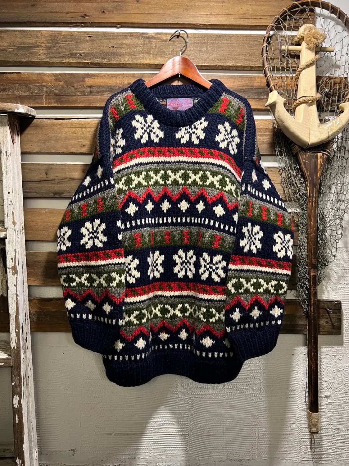 [M]90's 핸드메이드 에콰도르 울 스웨터 상품이미지1