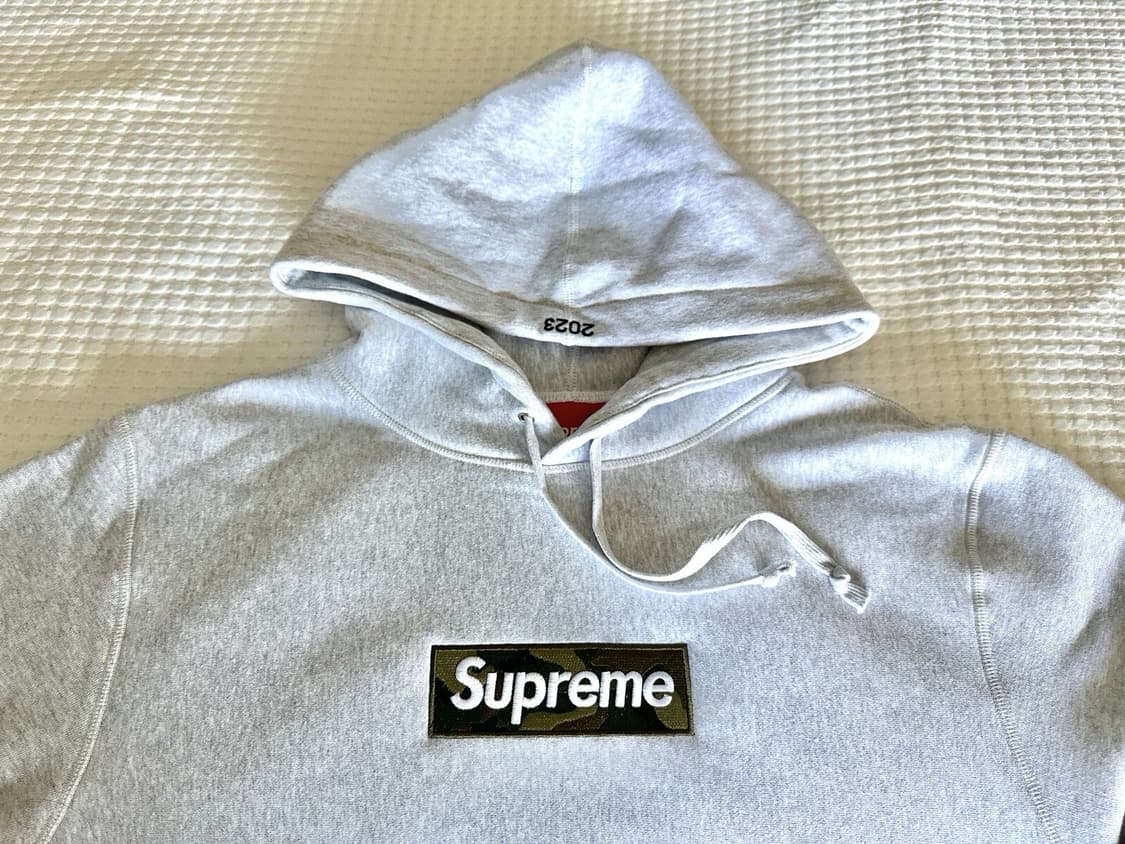 2023 F/W 슈프림 카모 박스 로고 후드티 그레이 상품이미지2