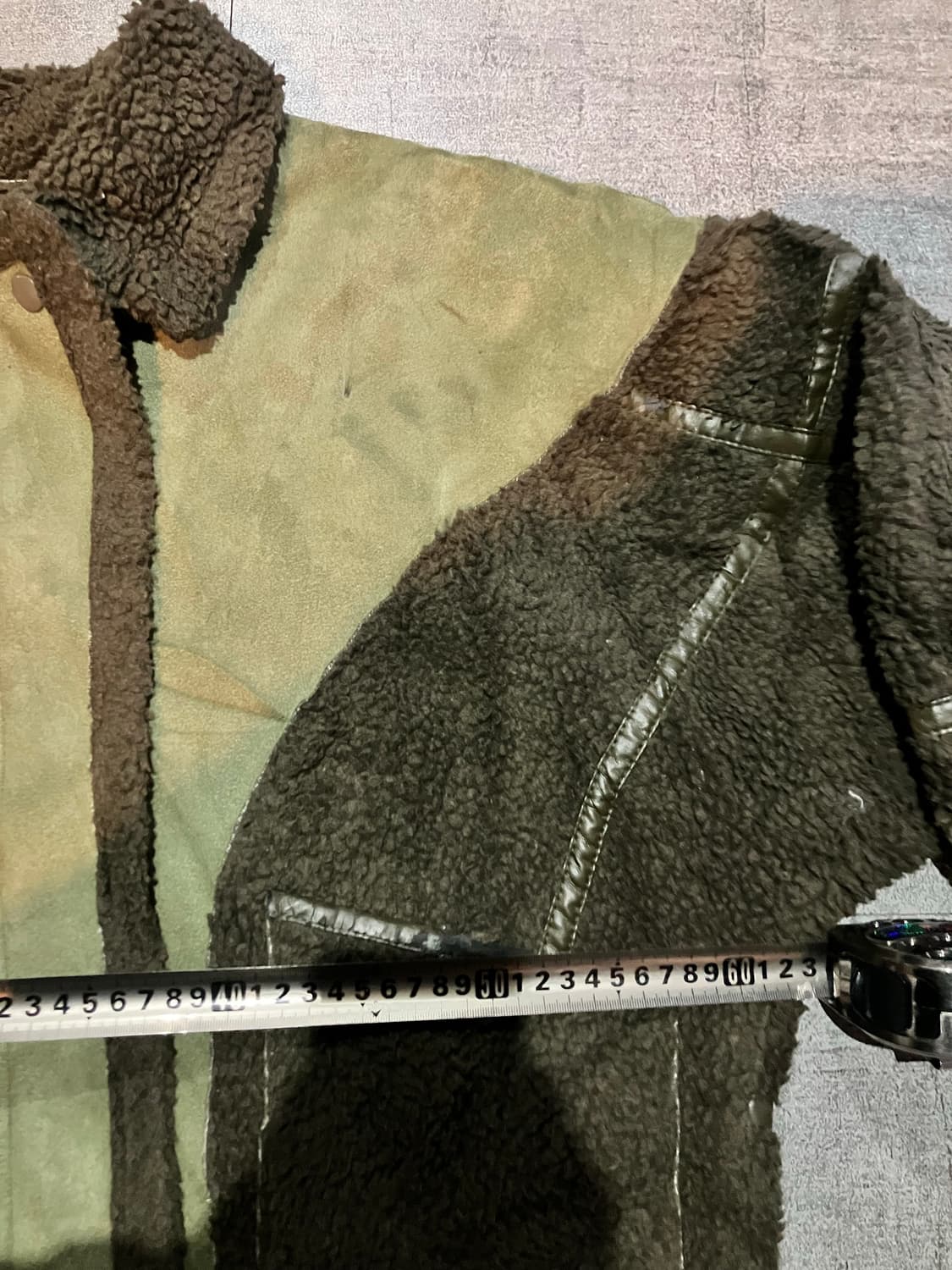 일본빈티지 Sly 올드스쿨아메카지 혁오풍너드 배색 무스탕자켓 상품이미지2