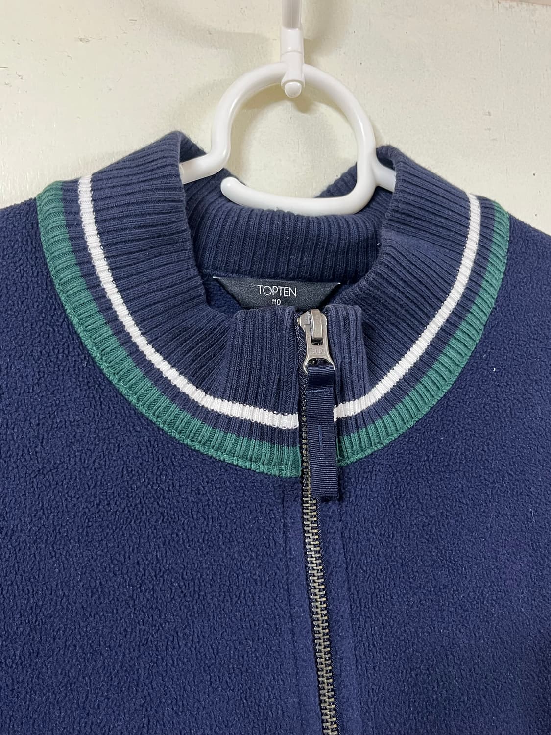 TOPTEN10 탑텐 폴라플리스 스트라이프 요꼬 집업 110사이즈 네이비 상품이미지3