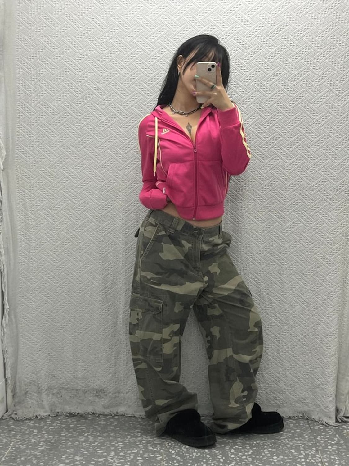 빈티지  밀리터리 카모 플라주 오버핏 카고팬츠 34인치 C06715 상품이미지2