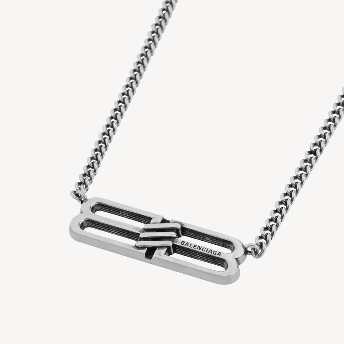 Balenciaga 발렌시아가 BB아이콘 네크리스 앤티크 실버 상품이미지4