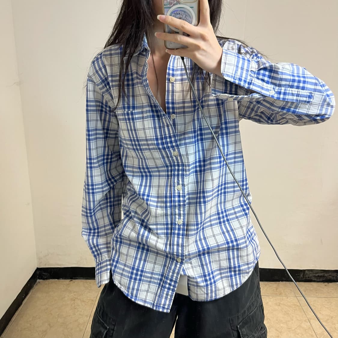 GAP Blue Check Shirt 상품이미지3