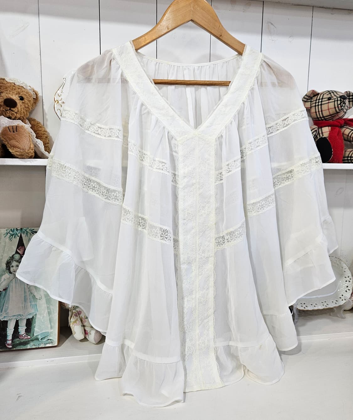 Pinky&Dianne레이스케이프 블라우스  상품이미지2