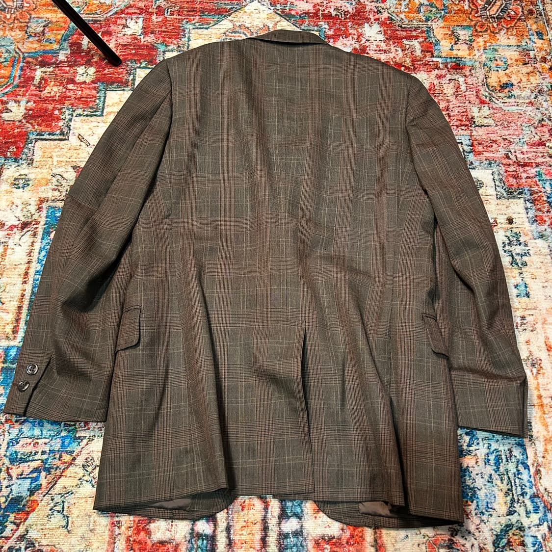 [M] 반 자켓 린넨 체크패턴 블레이저 상품이미지2