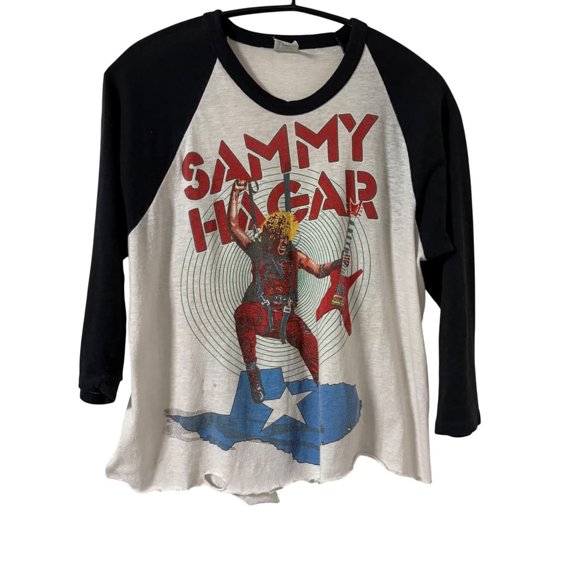 80s sammy hagar 새미 헤이거 빈티지 래글런 밴드티 반헤일런 상품이미지1