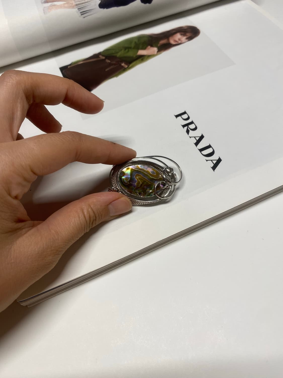 빈티지 아발론 자개 브로치 상품이미지3