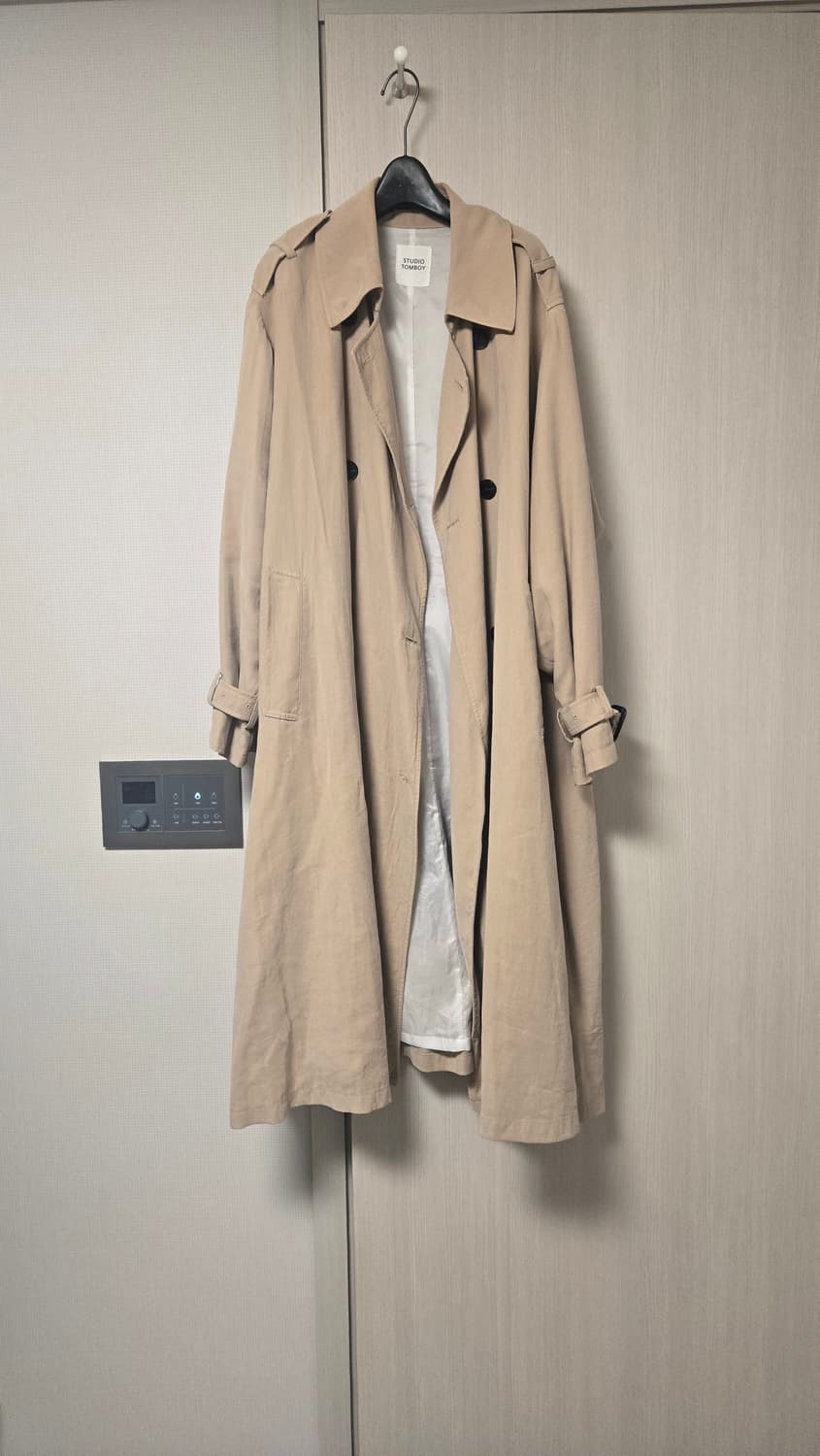 톰보이 베이지 스트랩 트렌치코트 상품이미지1