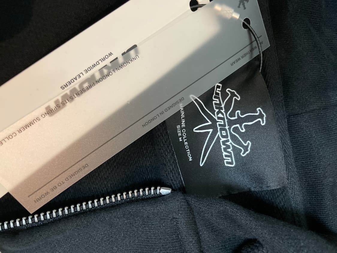 UNKNOWN 트라이벌 블랙 후드집업 M 상품이미지3