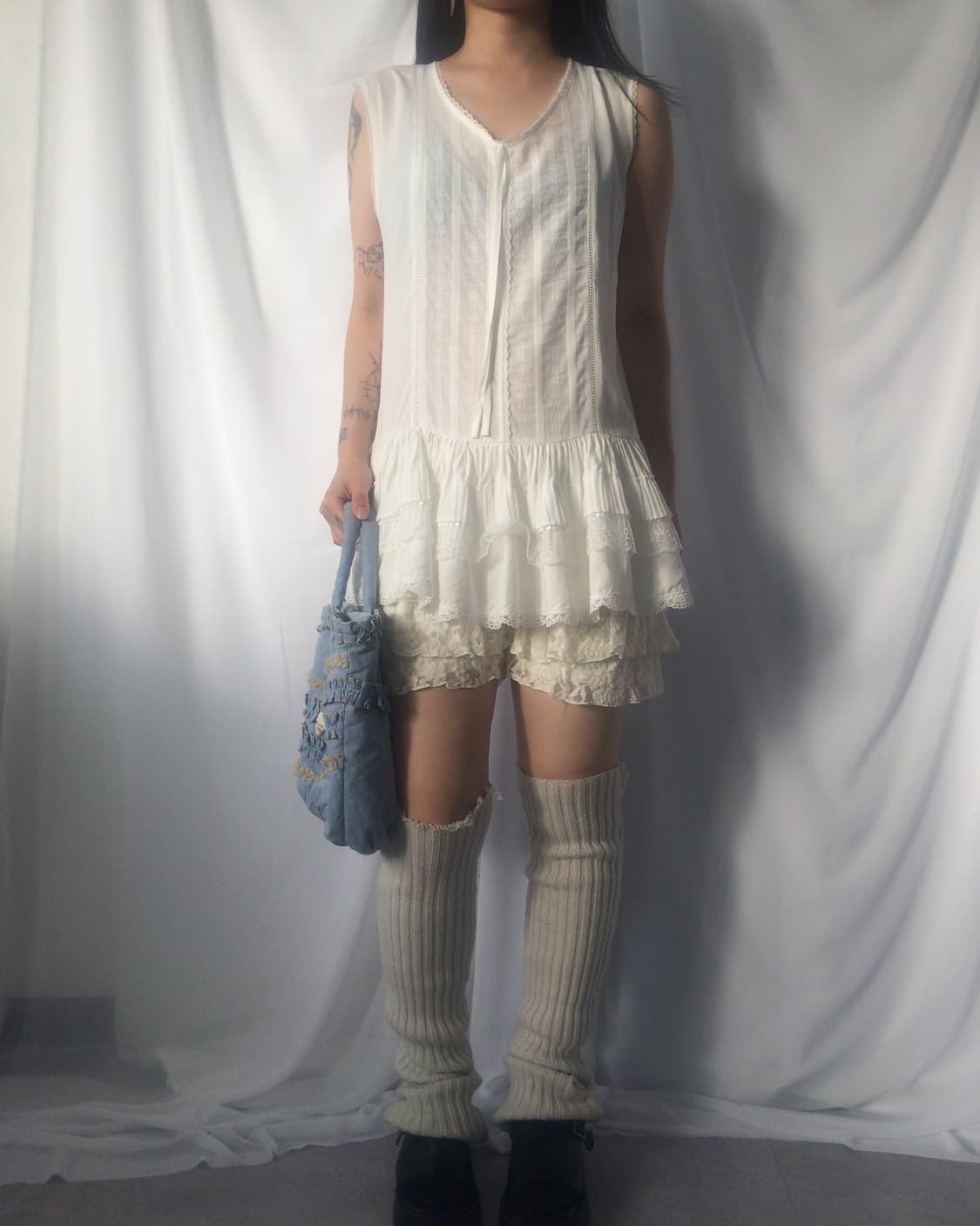 frill lace layer sleeveless 상품이미지1