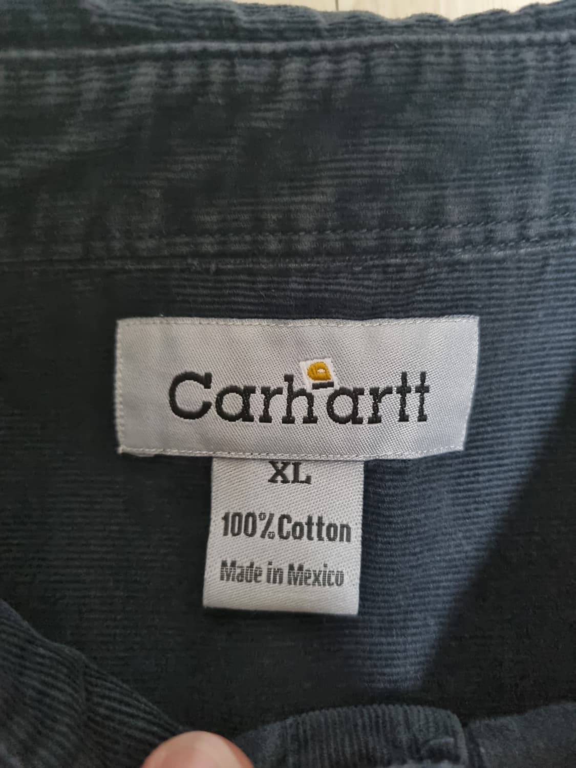 칼하트 코듀로이 네이비 워크셔츠(XL) 상품이미지2