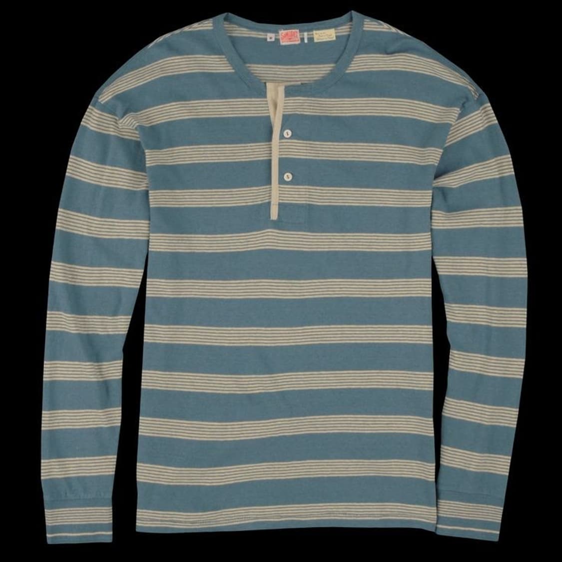 리바이스 LVC 1920's 선셋 헨리 티셔츠 블루 & 크림 S 상품이미지10